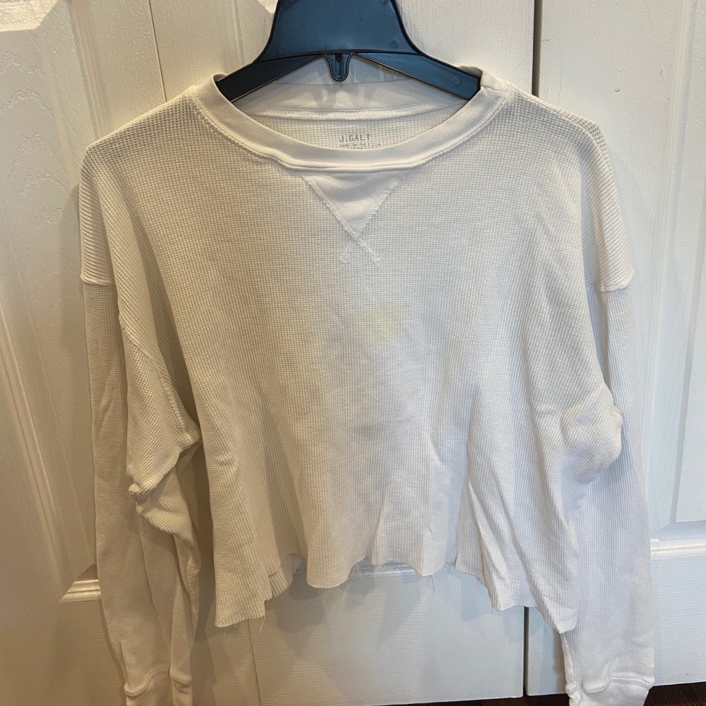 Waffle white long sleeve shirt